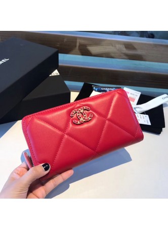 CHANEL 19 ZIPPER WALLET